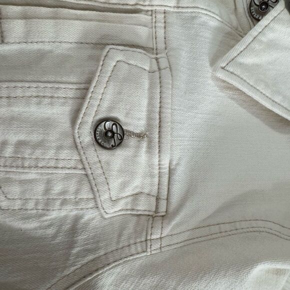 Style & Co. Cream Button-Front Jacket - Picture 6 of 9